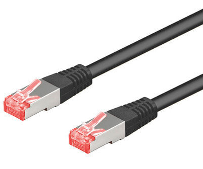 Wentronic CAT 6 Patch Cable S/FTP (PiMF) - black - 0.25 m - Cat6 - S/FTP (S-STP) - RJ-45 - RJ-45