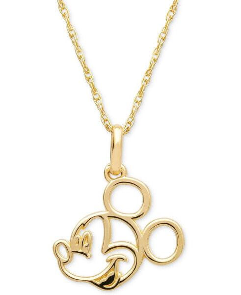 Children's Mickey Mouse 15" Pendant Necklace in 14k Gold