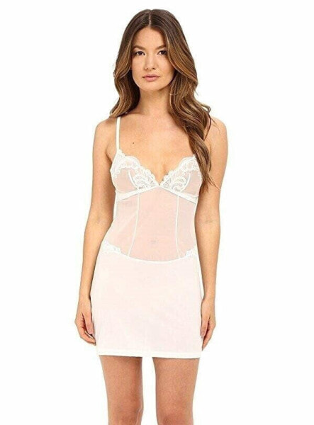 La Perla 166630 Womens Windflower Chemise Sheer Lace Sleepwear White Size Medium