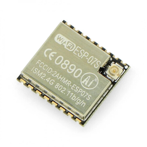 Wifi module ESP-07S ESP8266 - 9 GPIO, ADC, U. FL Connector