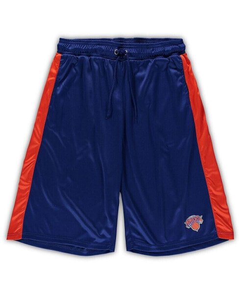 Men's Blue, Orange New York Knicks Big and Tall Performance Shorts