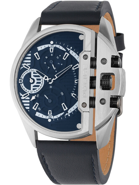 Наручные часы Stuhrling Wingman Quartz Aviator Blue Leather, Gray Dial, 51mm Round Watch.