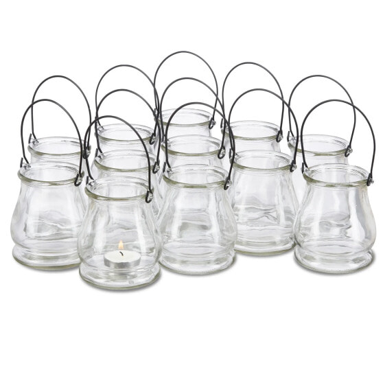 Windlicht Glas 12er Set