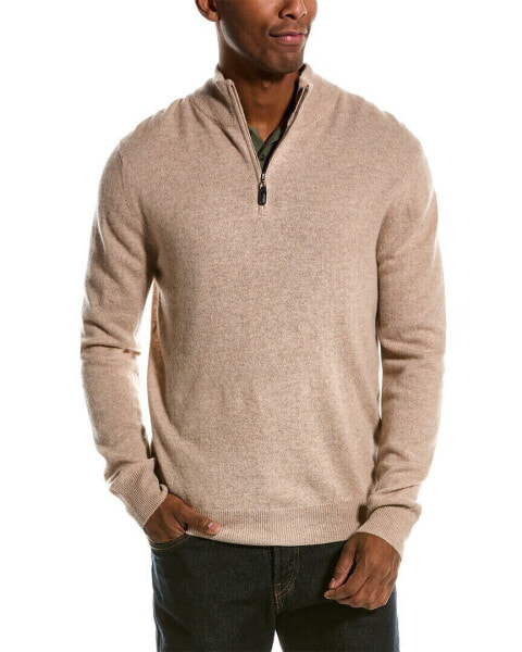 Magaschoni Tipped Cashmere Pullover Men's Tan S
