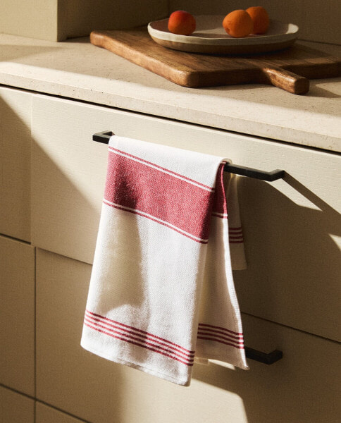 Striped tea towel