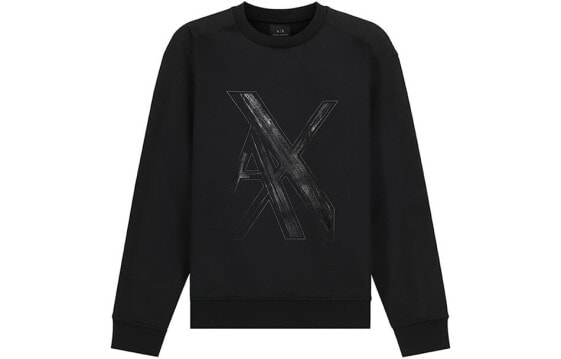 Толстовка мужская ARMANI EXCHANGE черная 6KZMLR-ZJKQZ-1200