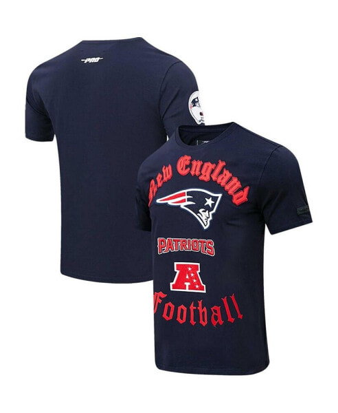 Men's Navy New England Patriots Old English T-shirt