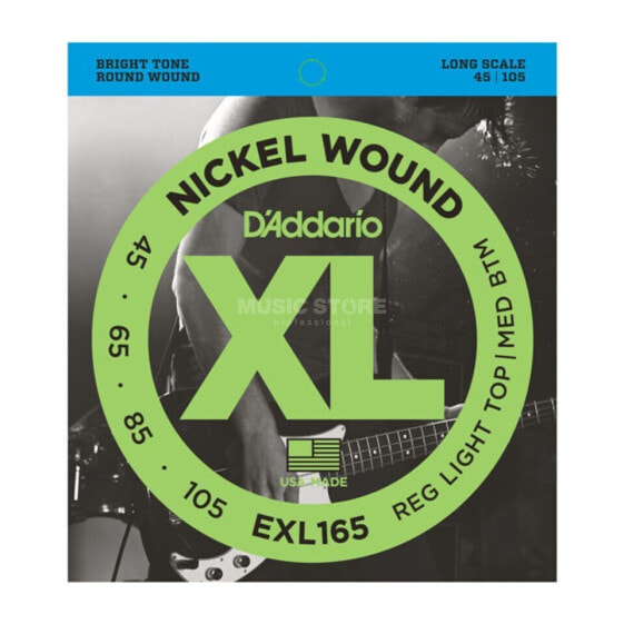 D'Addario Bass Strings XL Nickel 45-105 45-65-85-105, EXL165