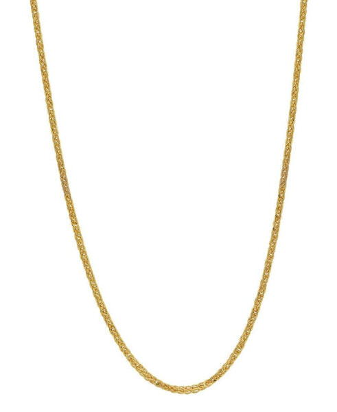 Wheat Link 18" Chain Necklace (1.3mm) in 18k Gold