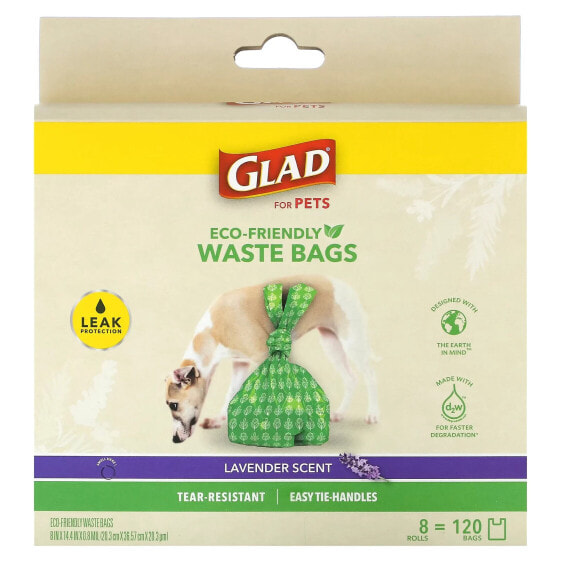 Мешки для отходов Eco-Friendly, лаванда, 360 шт, Glad™ for Pets