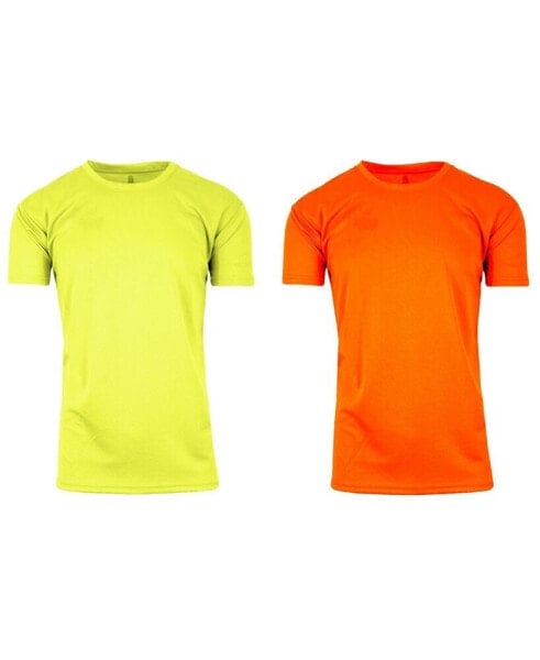 Men's Short Sleeve Moisture-Wicking Quick Dry Performance Crew Neck Tee -2 Pack