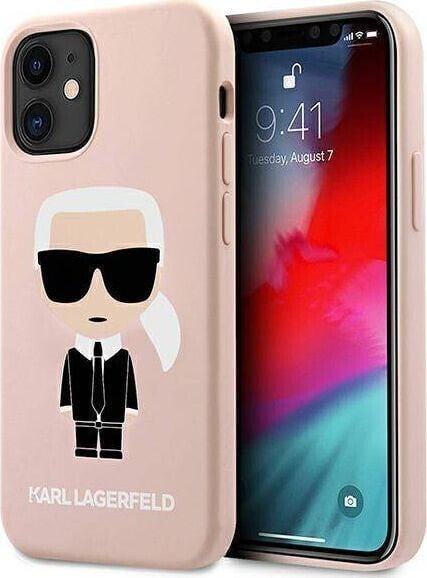 Karl Lagerfeld Karl Lagerfeld KLHCP12SSLFKPI iPhone 12 mini 5,4" hardcase jasnoróżowy/light pink Silicone Iconic