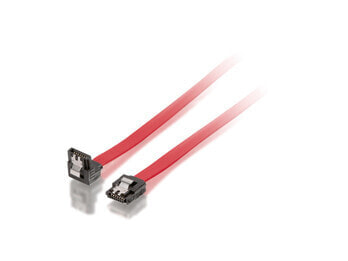 Equip SATA II Cable - Angled - 0.5m - 0.5 m - SATA II - SATA 7-pin - SATA 7-pin - Male/Male - Red