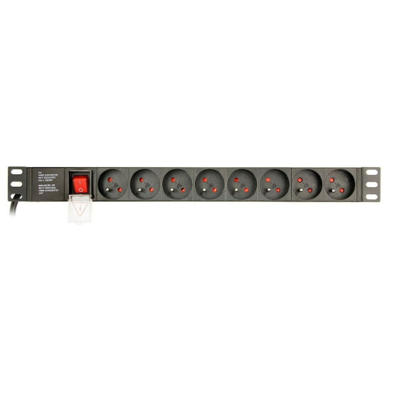 Сетевой фильтр 19" 8 Tomas Schuko с выключателем GEMBIRD EG-PDU-014-F (3 m)