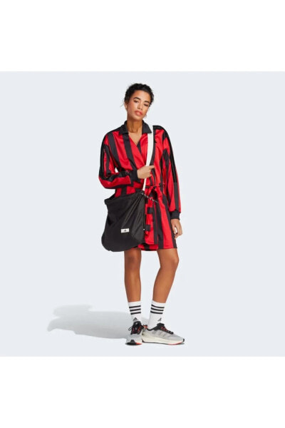 Платье спортивное Adidas jacquard jersey dres женское черно-красное IC6630