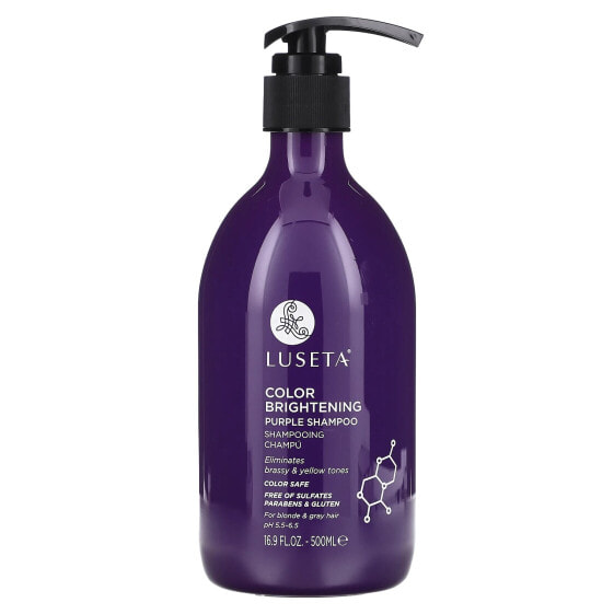 Color Brightening Purple Shampoo, For Blonde & Gray Hair, 16.9 fl oz (500 ml)