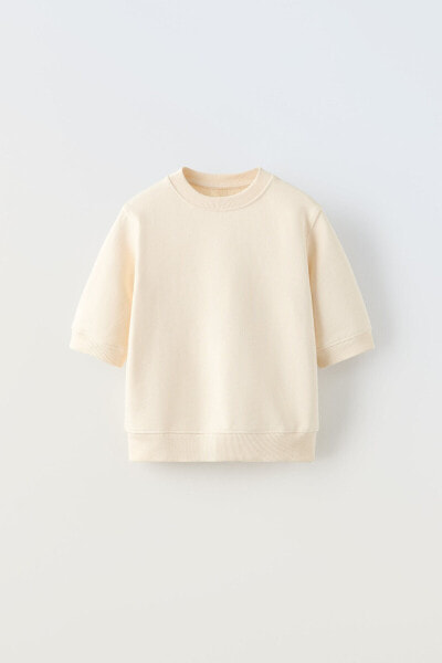 Plain short sleeve sweatshirt