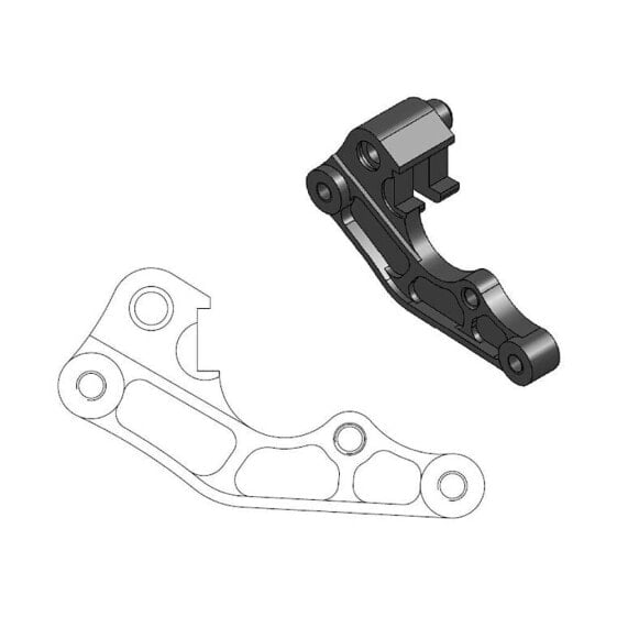 MOTO-MASTER 260 mm Yamaha Relocating Bracket For Brake Caliper