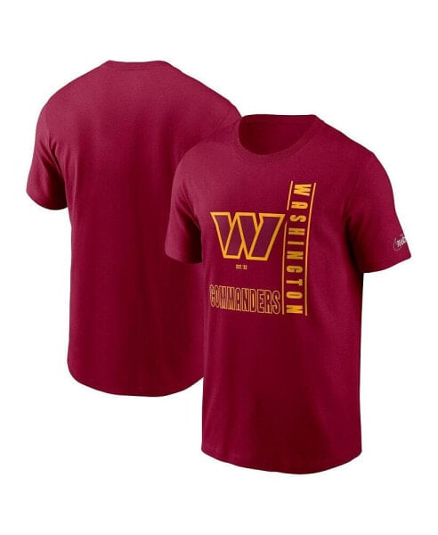 Men's Burgundy Washington Commanders Lockup Essential T-shirt