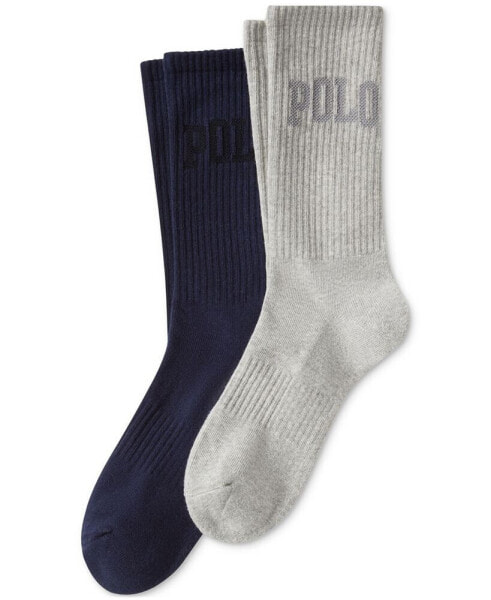 Men's 2-Pk. Tonal Logo Crew Socks