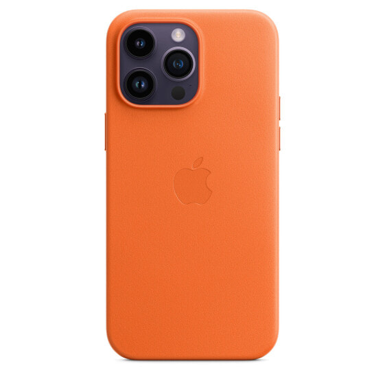 Apple iPhone 14 Pro Max Leather Case with MagSafe - Orange - Cover - Apple - iPhone 14 Pro Max - 17 cm (6.7") - Orange