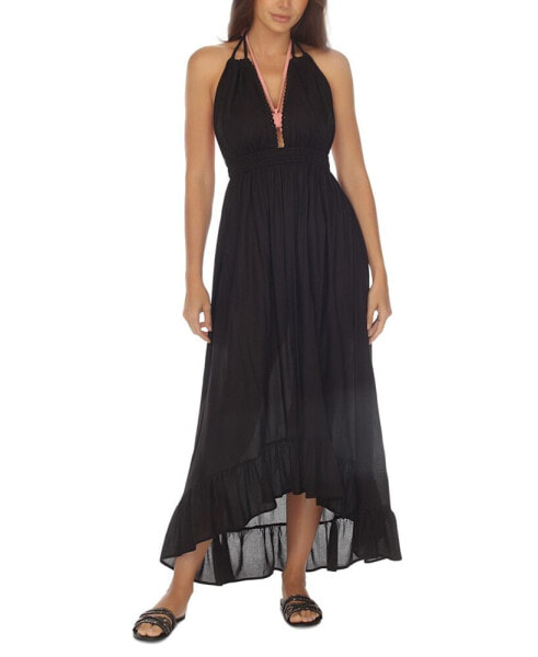 Women's Halter Maxi Dress Swim Cover-Up