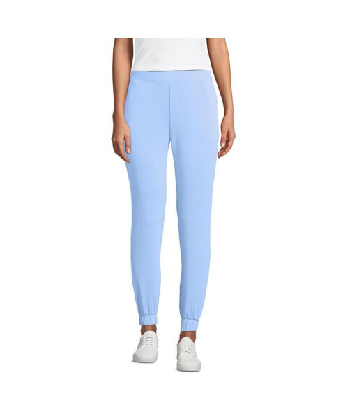 Petite Cupro Knit Mid Rise Jogger Pants