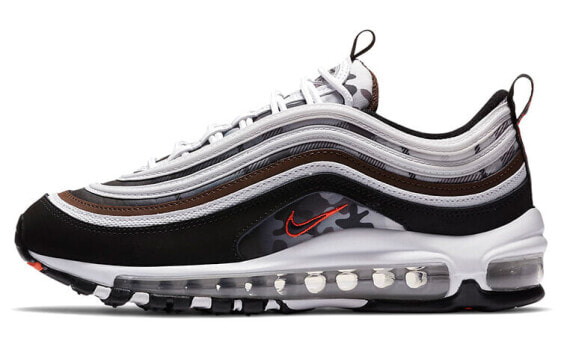 Детские кроссовки Nike Air Max 97 черно-бело-коричневые