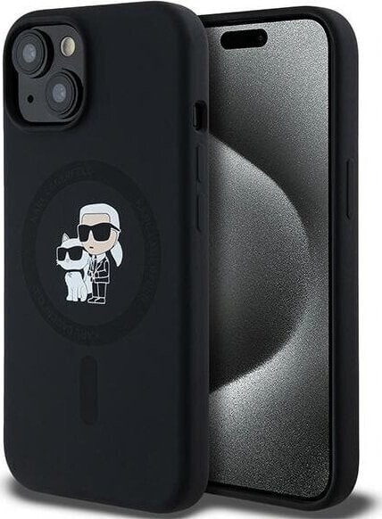 Karl Lagerfeld Karl Lagerfeld KLHMP15SSCMKCRHK iPhone 15 / 14 / 13 6.1" czarny/black hardcase Silicone Karl & Choupette MagSafe