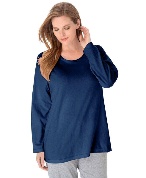 Plus Size Satin Trim Sleep Tee