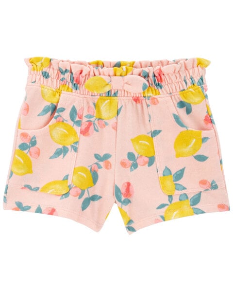 Toddler Lemon Print Pull-On Shorts 2T