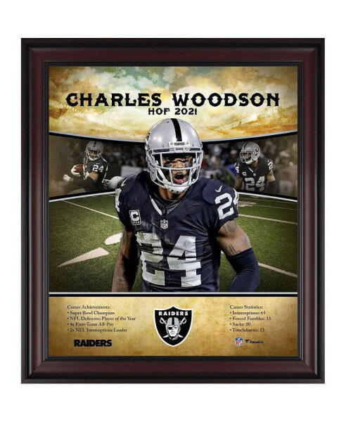 Charles Woodson Las Vegas Raiders Framed 15" x 17" Hall of Fame Career Profile Collage