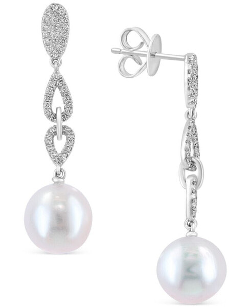 Серьги EFFY Collection Freshwater Pearl & Diamond