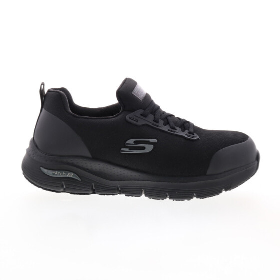 Skechers Work Arch Fit Slip R Evzan 108057 Womens Black Athletic Work Shoes