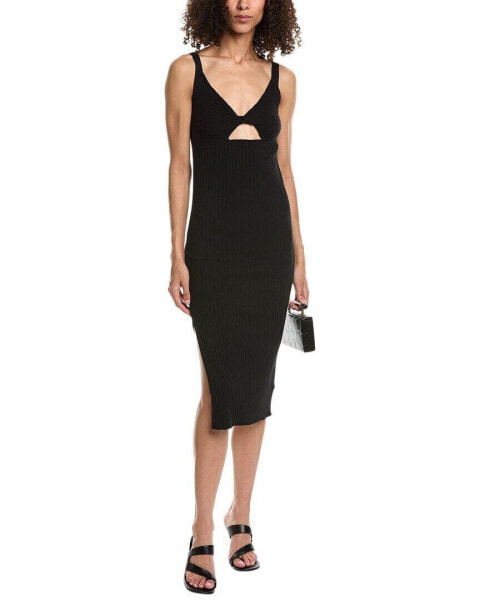 John Elliott Ginza Rib Twist Midi Dress Women's