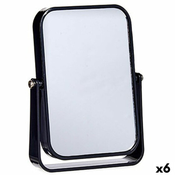Увеличительное Зеркало Чёрный Стеклянный Пластик 2,5 x 19,5 x 16 cm (6 штук)