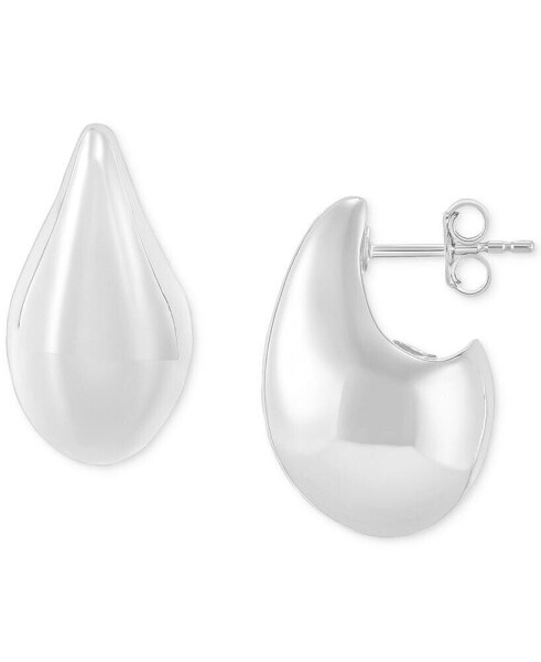 Polished Large Teardrop Sculptural Earrings in 14k Gold, 40mm