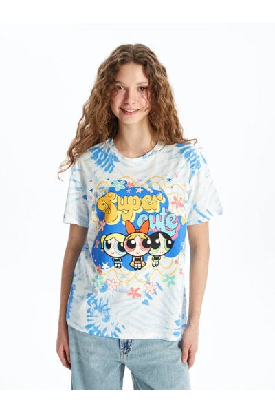 Топ LCW Bisiklet Yaka Powerpuff Girls Printed Women’s Tee