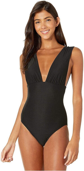 Cali Dreaming Women's 236466 Black Grove One-Piece Swimsuit Size S