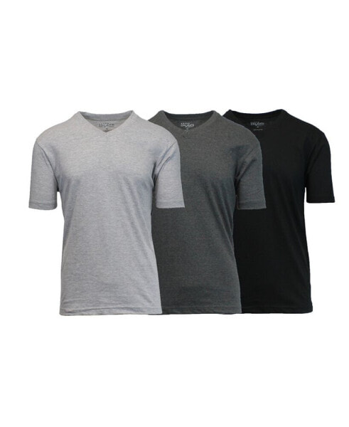 Men's Short Sleeve V-Neck T-shirt, Pack of 3