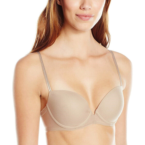 On Gossamer 147529 Women's Next to Nothing Demi Plunge Bra Color Mocha Sz 36C