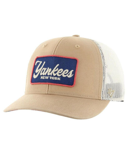 Men's Khaki New York Yankees Glory Daze Trucker Adjustable Hat