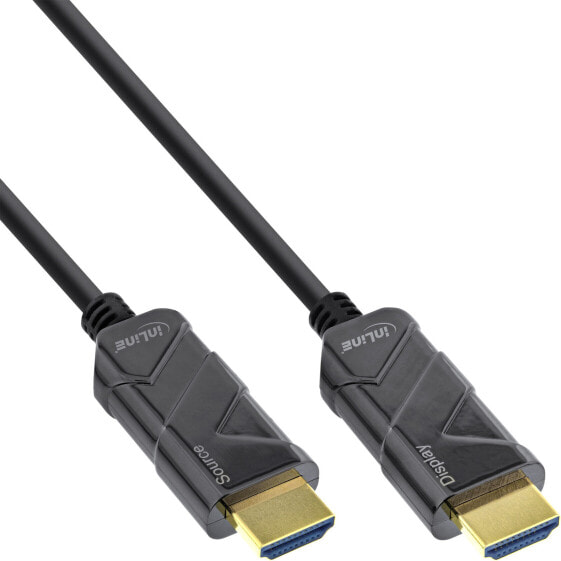 InLine HDMI AOC Cable - Ultra High Speed HDMI Cable - 8K4K - black - 10m