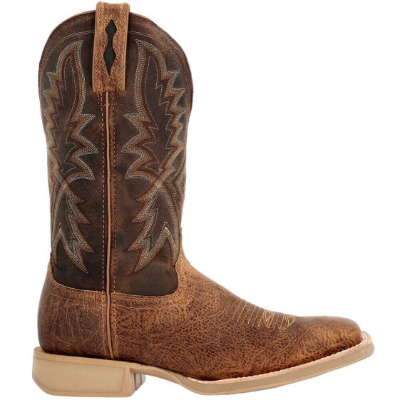 Durango Rebel Pro Lite Rustic Embroidered Square Toe Cowboy Mens Brown Casual B