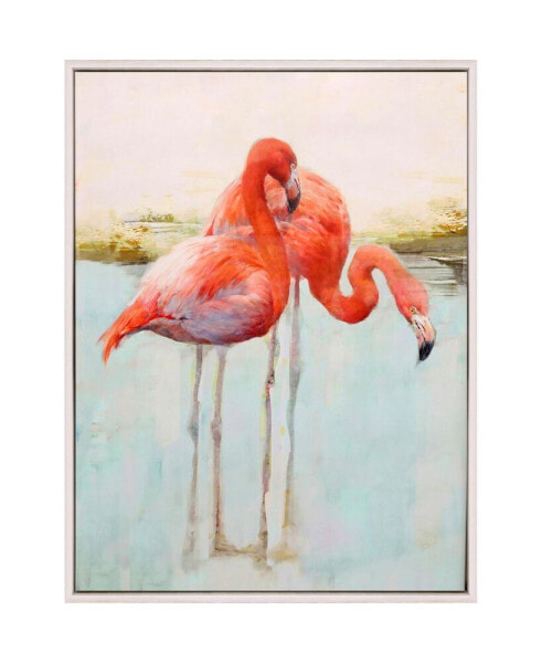 Wading Flamingo II Canvas