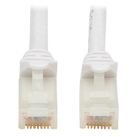 Tripp N261AB-007-WH Safe-IT Cat6a 10G Snagless Antibacterial UTP Ethernet Cable (RJ45 M/M) - PoE - White - 7 ft. (2.13 m) - 2.13 m - Cat6a - U/UTP (UTP) - RJ-45 - RJ-45