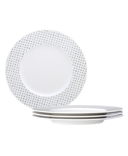 Hammock "Dots" Rim Salad Plates, Set of 4