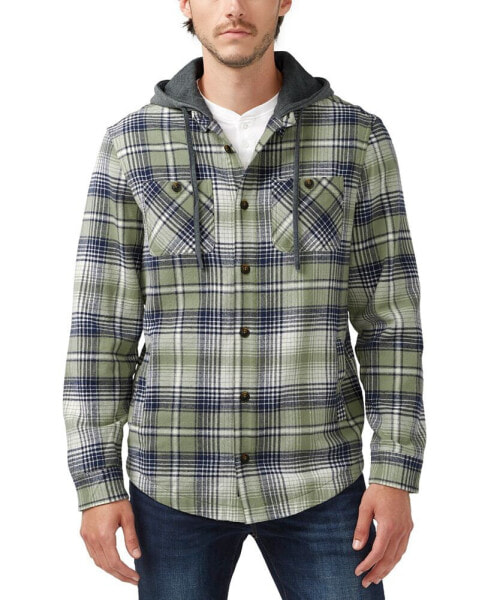 Men's Jarvis Plaid Hooded Shirt Jacket