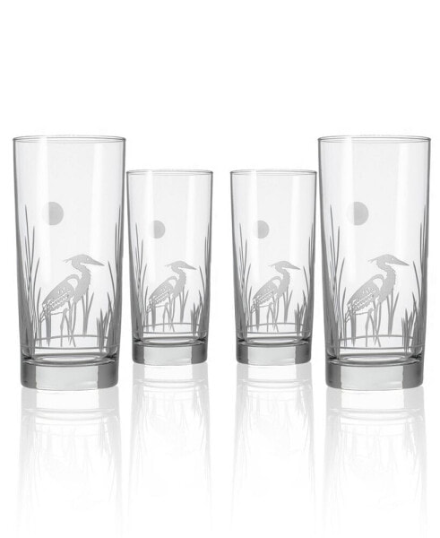 Heron Cooler Highball 15Oz - Set Of 4 Glasses