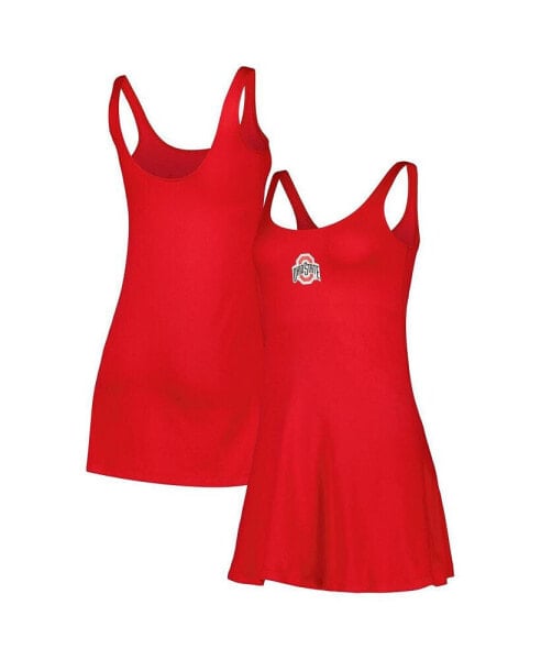 Women's Scarlet Ohio State Buckeyes Logo Scoop Neck Dress